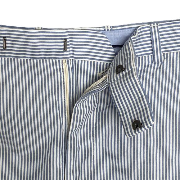 Polo Ralph Lauren Pants Men's 38x30 Seersucker Dress Pants Blue & White NEW - Picture 8 of 16